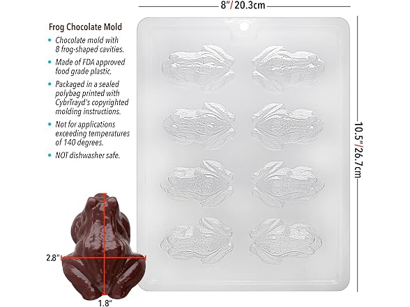 CybrTrayd Frog Chocolate Candy Mold