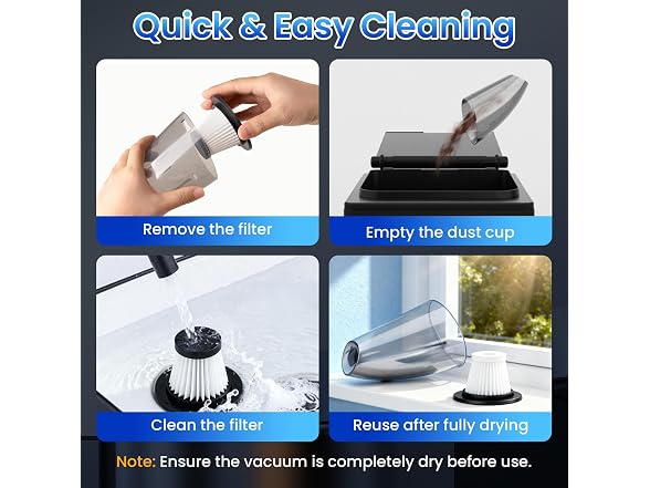 Loeeosu 11000Pa Handheld Car Vacuum