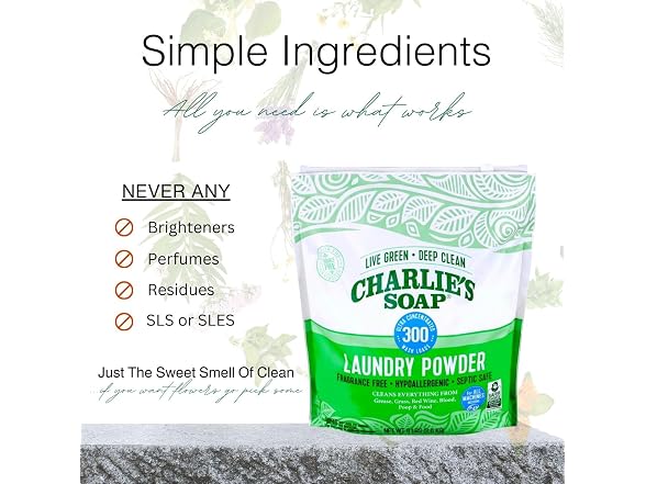 Charlies Soap Laundry Powder 300 Loads