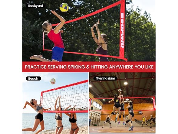 Bearwill 12FT Portable Volleyball Net