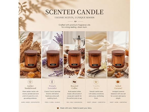 POFLY French Lavender Scented Candle