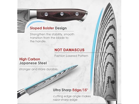 16-Piece High Carbon Knife Set w/ Block