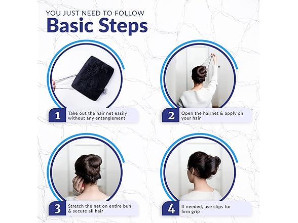 ZefeqCo Black Invisible Hair Nets 24in 100 Pack