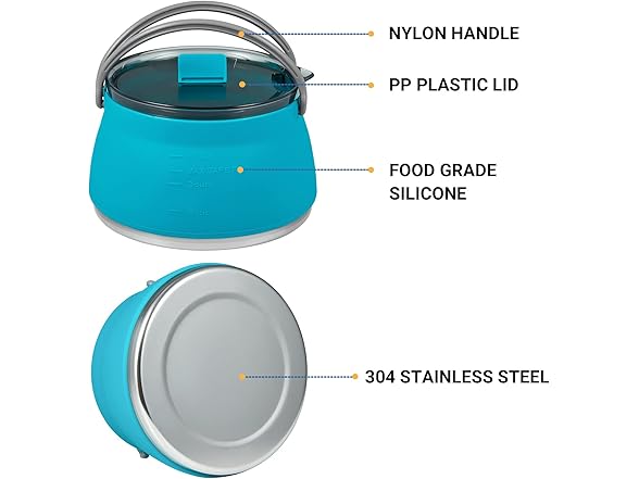 EEZEE Collapsible Camping Kettle Bowl