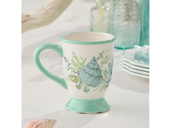 Cerified International Sea Glass Porcelain Mugs, Set of 4