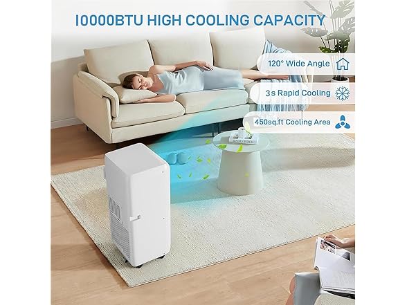 Vossfamul 10000 BTU Portable AC with Remote