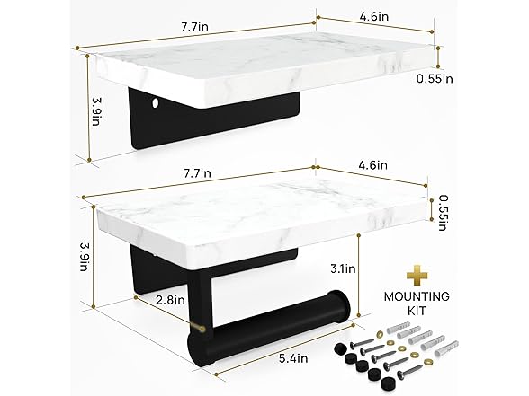 STYLWARE 2 Shelve Toilet Paper Holder