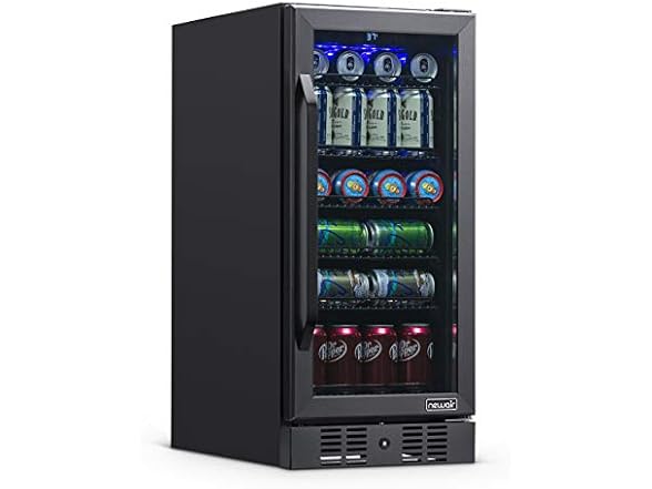 Newair Built-in Beverage Black Fridge - 96 Cans