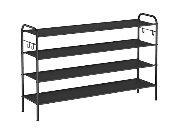 SONGMICS Shoe Rack 4-Tier Fabric Shoe Shelf Storage