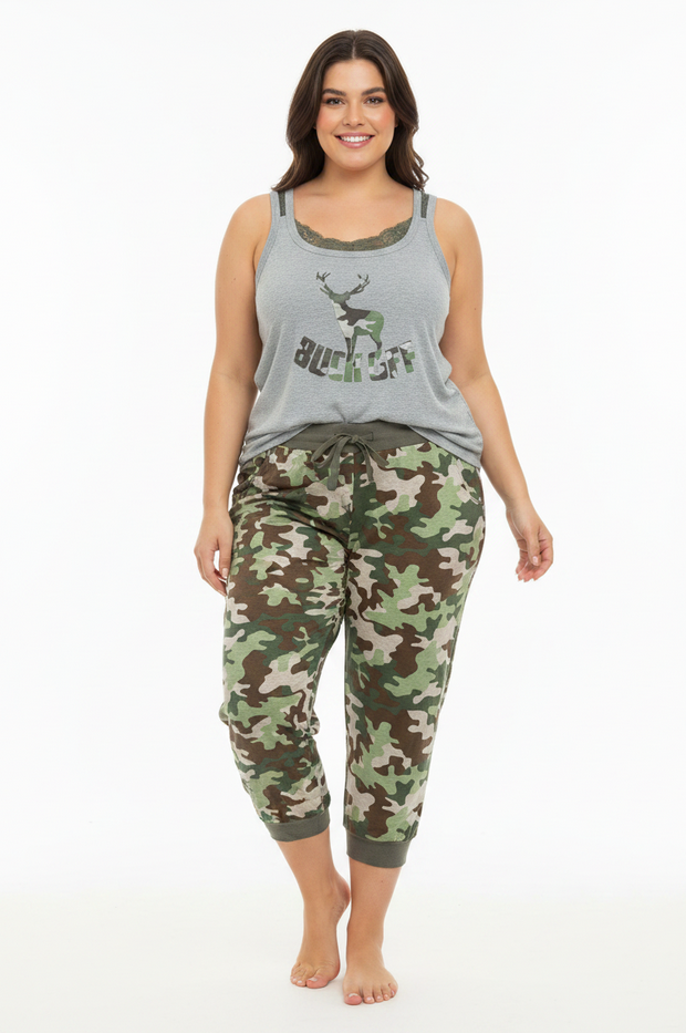 Sets Plus Size Womens Buck Off PJs - Gallery 4