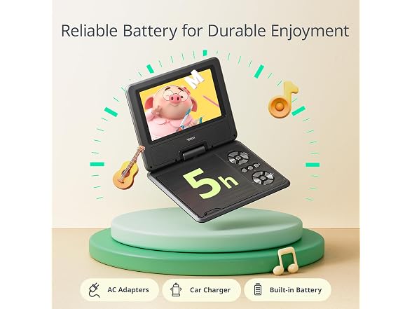 YOTON 9.5in Portable DVD Player Swivel