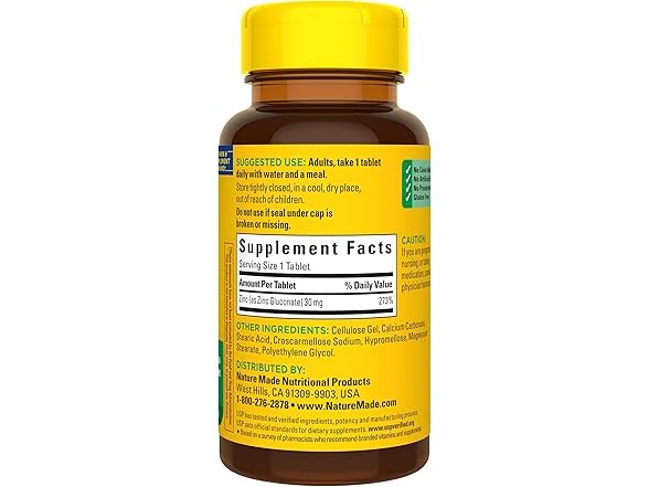 Nature Made Zinc 30mg 100ct