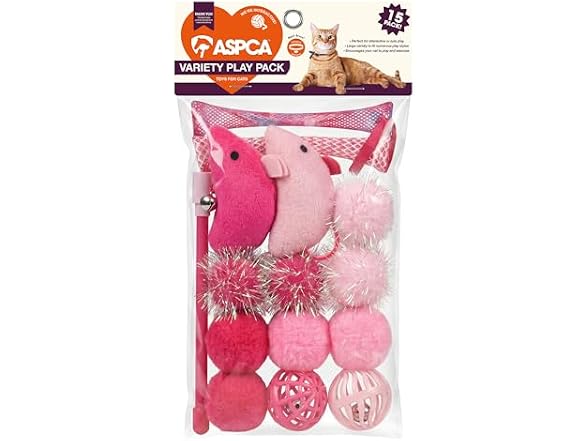 ASPCA 15-Piece Cat Toy Variety Pack