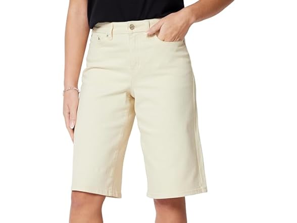 Amazon Essentials Women Mid-Rise Long Jean Shorts - Gallery 4