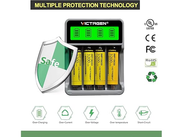 VICTAGEN Victagen_Combo 18650 Battery Charger Combo