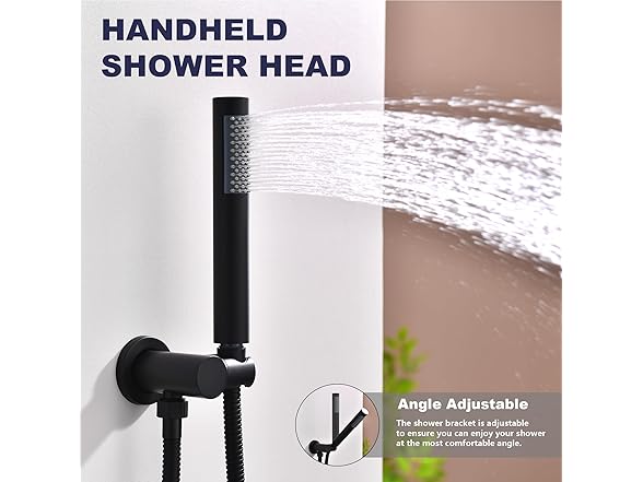 Shower System with Tub Spout, Shower Faucet Set, 8"
