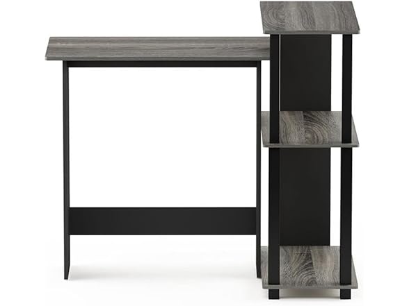 Furinno Abbott Corner Computer Desk with Bookshelf