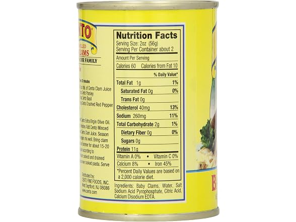 Cento Whole Baby Clams, 10-Ounce Can (Pack of 1)