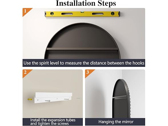 JIINGYO JIINGYO Oval Mirror for Wall,