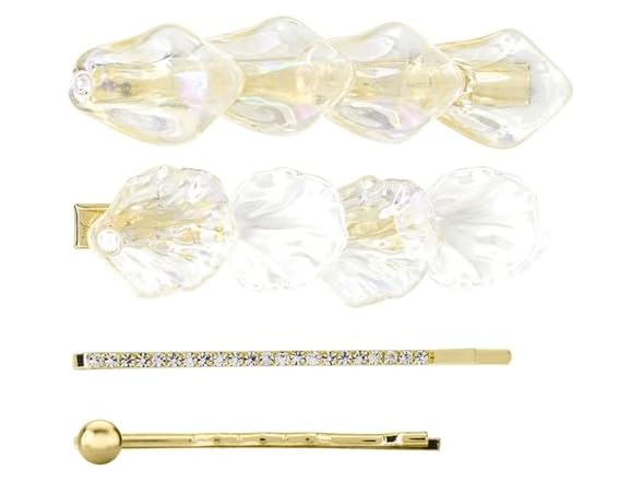  Gold Hair Pins  Pearl Shells
