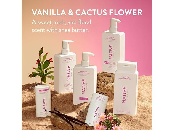 Native Vanilla & Cactus Flower Shampoo and Conditioner