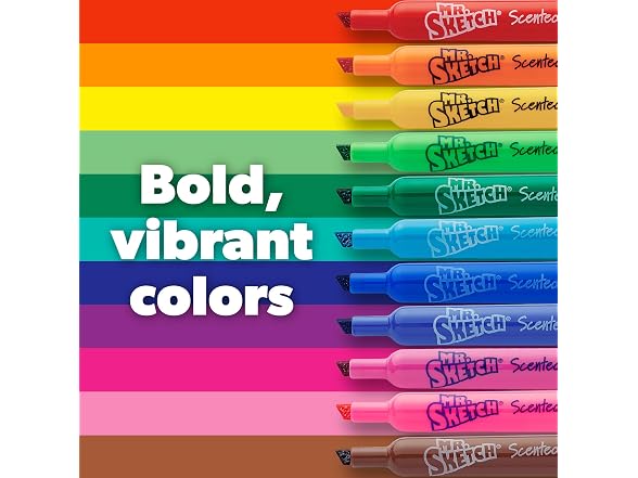 Mr. Sketch Scented Markers, Chisel Tip, Assort