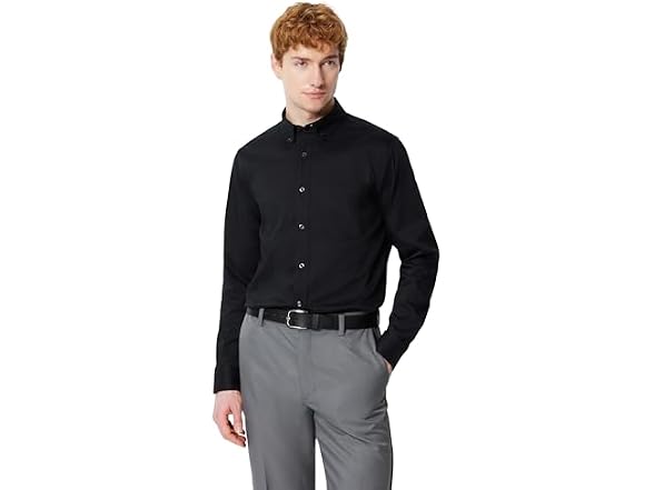 Amazon Essentials Men Slim Stretch Wrinkle Shirt