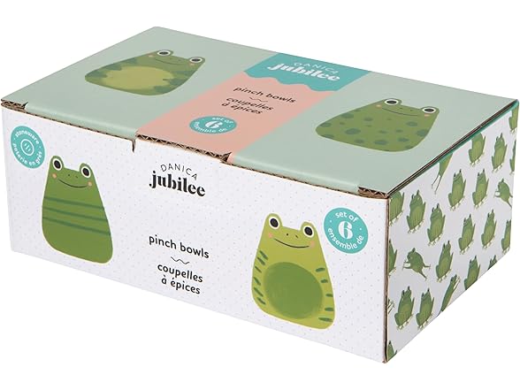 Jubilee Stoneware Pinch Bowls, Ribbit