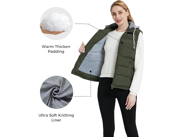 Zshow Women (M) Quilted Winter Puffer Vest