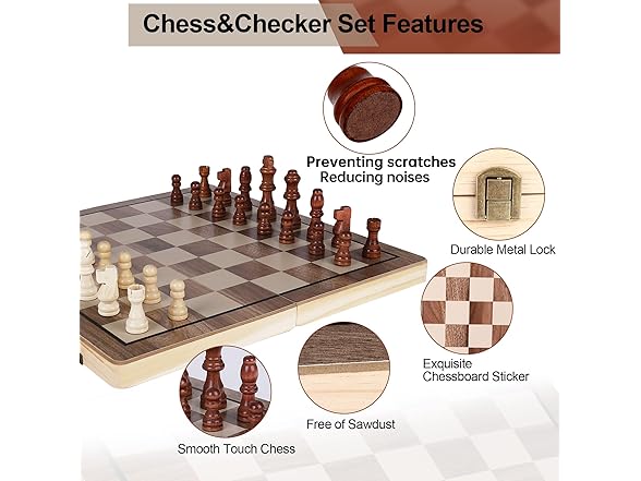 Demiwise 15 Inch Wooden Chess Sets
