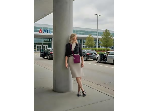 Travelon Anti-theft Classic Slim Double Zip Crossbody