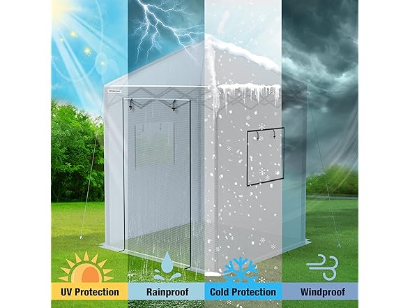 WORKPRO Greenhouse, 94" x70" x98" Blue