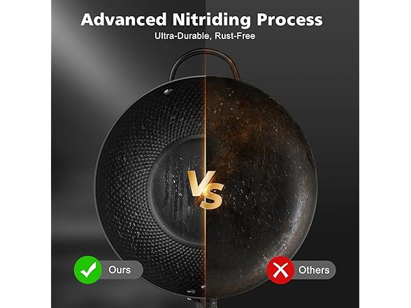 Todlabe Carbon Steel Nonstick Wok Pan