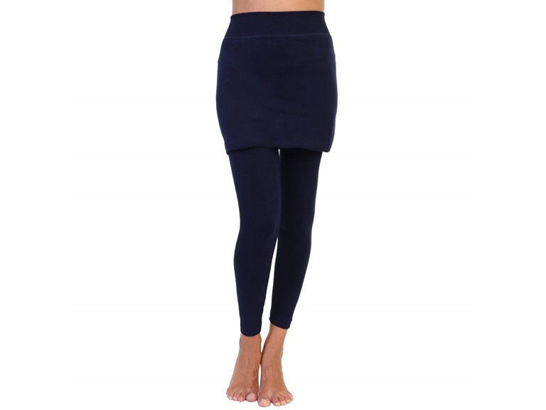 Angelina 021_NAVY_1_S-M Small - Medium Blend Mini Skirt Leggings, Regular and Queen Size Navy (1 Pack)