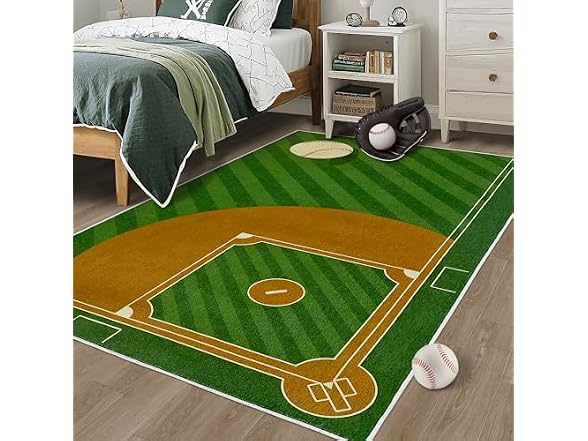 Kacvtuy Baseball Rug 5x7