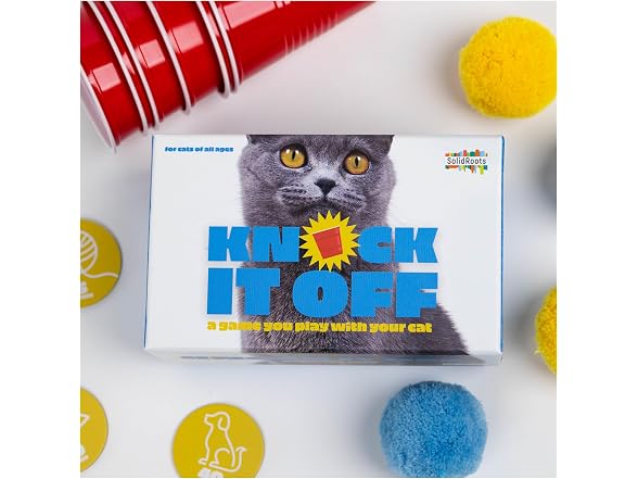 SolidRoots Knock it Off, The First and Only Game You Can Play with Your Cat