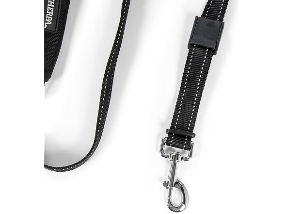Sherpa Walk 'N Stay Multipurpose Seatbelt Dog Leash - Black