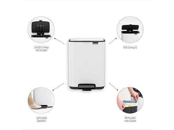 Brabantia Bo XS Step-On Trash Can | 1.1 Gal / 4L