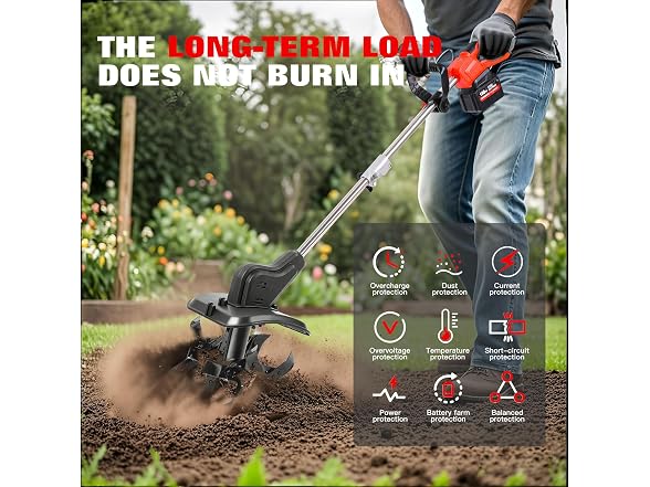 Opuliv Cordless 2-in-1 Tiller & Weed Whacker