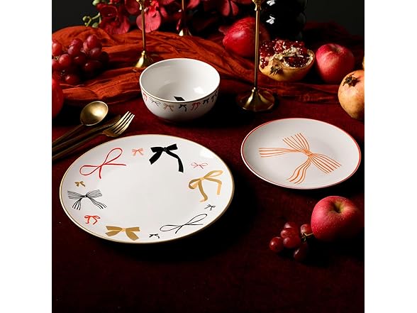 Stone Lain Rosie 12-Piece Dinnerware Set Porcelain Multicolored