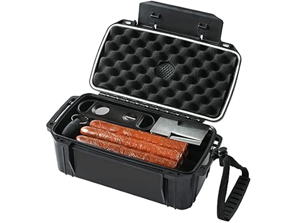 WoodElric Travel Cigar Humidor Box Case
