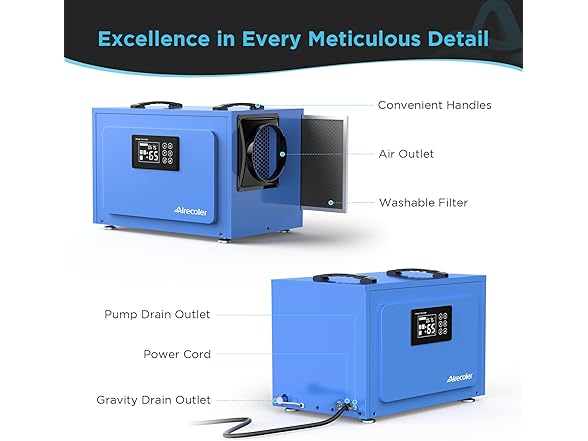 Airecoler 125 Pints Commercial Dehumidifier