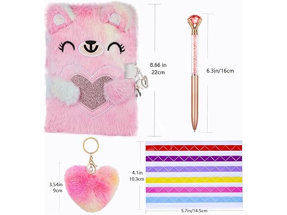 Roannie Fluffy Cute Bear Diary Set