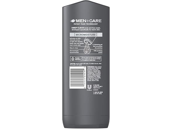 Dove Men Care Deep Clean Body Face Wash 13.5oz