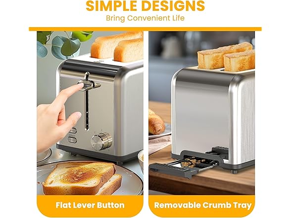 Simple Deluxe 2-Slice Toaster