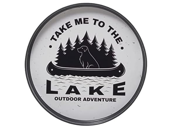 Pfaltzgraff Decorative Plastic Serving Dish Round, Lake