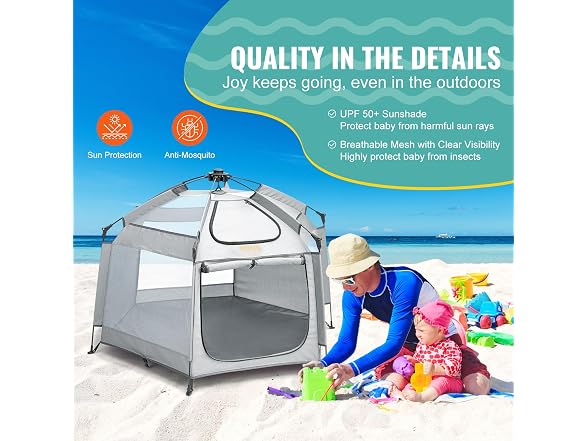 Baby Playpen with Canopy, Indoor/Outdoor