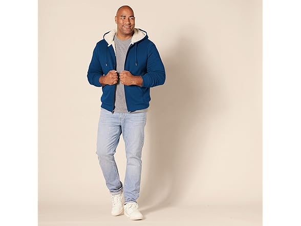 AE Mens Sherpa Lined FullZip Hoodie