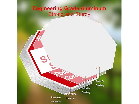 MINGHONG Protected By Home Security Sign