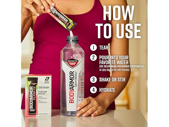 BODYARMOR BODYARMOR Flash IV Electrolyte Packets,